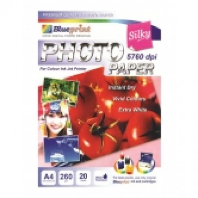 BLUEPRINT Silky Photo Paper Size A4 260gsm BP-SPA4260 Isi 20 Lembar